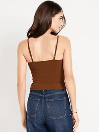 Fitted Double-Layer Cropped Cami Top