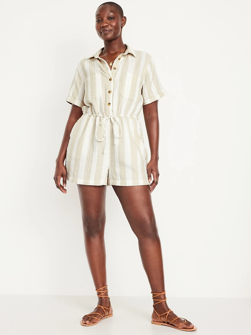 Crinkle Gauze Romper