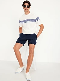 Short-Sleeve Striped Sweater