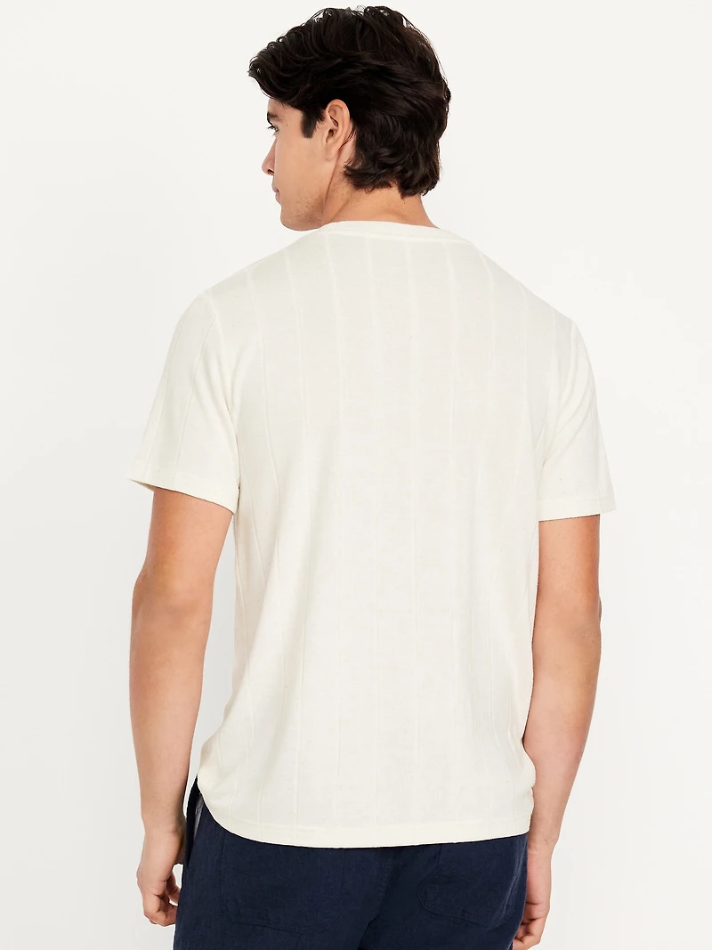 Crew-Neck Ribbed T-Shirt