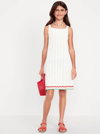 Sleeveless Sweater-Knit Dress for Girls