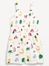 Sleeveless Smocked Romper for Girls