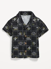 Short-Sleeve Linen-Blend Shirt for Baby