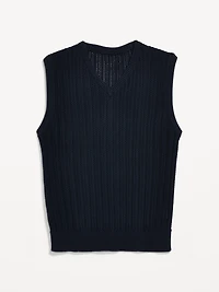Open-Stitch Sweater Vest