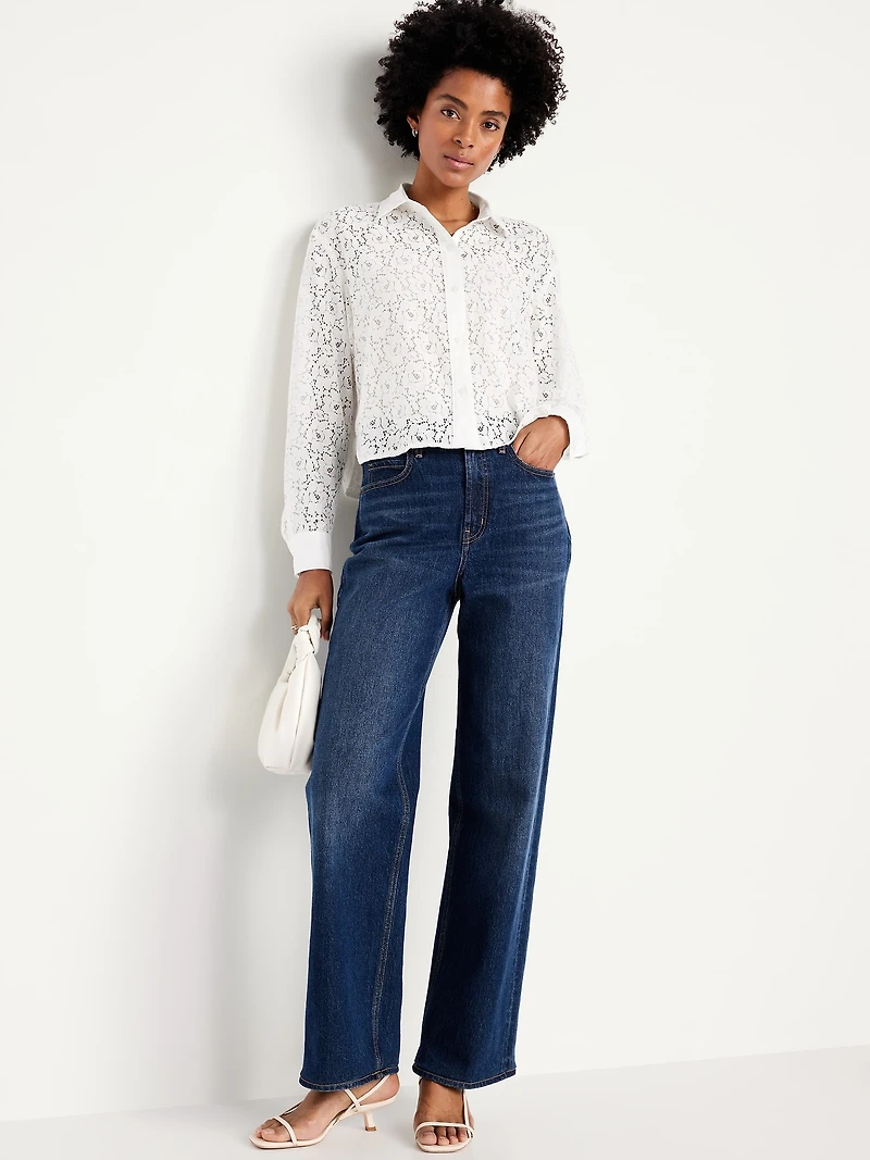 Cropped Button-Down Shirt