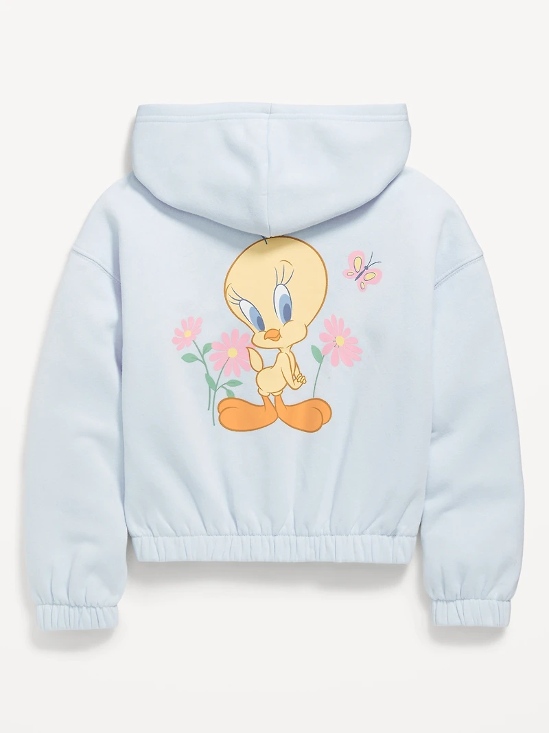 Graphic Zip-Front Hoodie for Girls