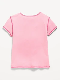 Polly Pocket™ Fitted Ribbed Graphic T-Shirt for Girls