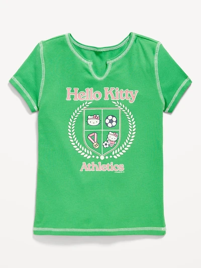 Hello Kitty® Fitted Ribbed Graphic T-Shirt for Girls