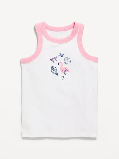 Fitted Ribbed Tank Top for Girls