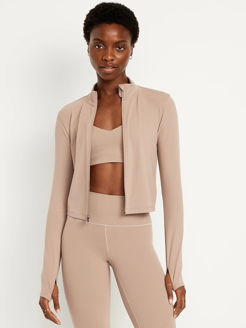 StudioSmooth Crop Full Zip