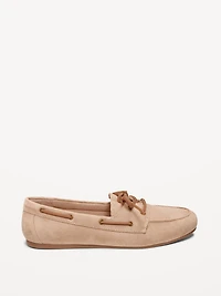 Faux-Leather Boat Shoes for Women
