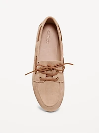 Faux-Leather Boat Shoes for Women