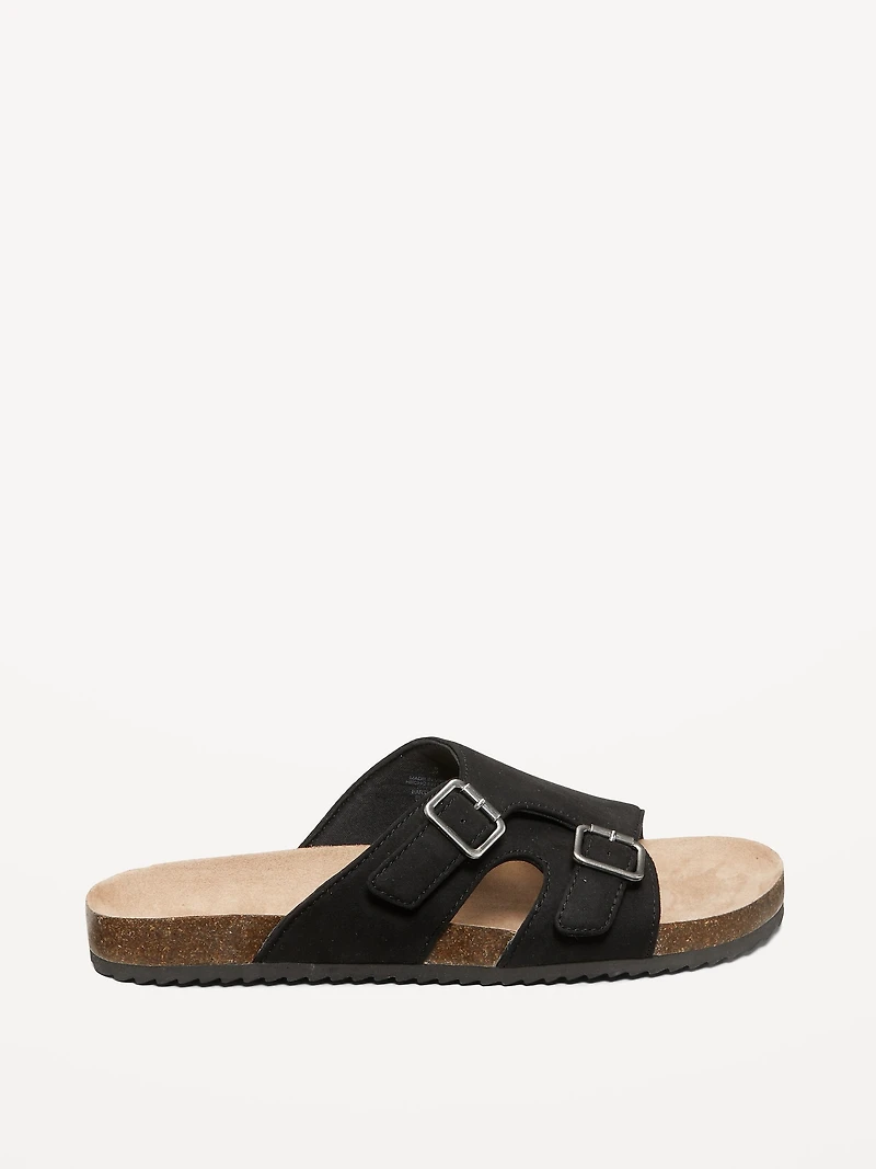 Faux-Suede Double-Strap Sandals for Men