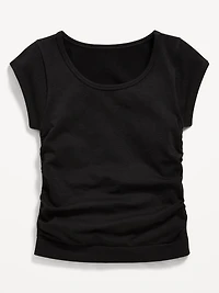 Fitted Ruched Seamless Performance Top for Girls