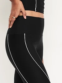 High-Waisted PowerSoft Rib Mix 7/8 Leggings