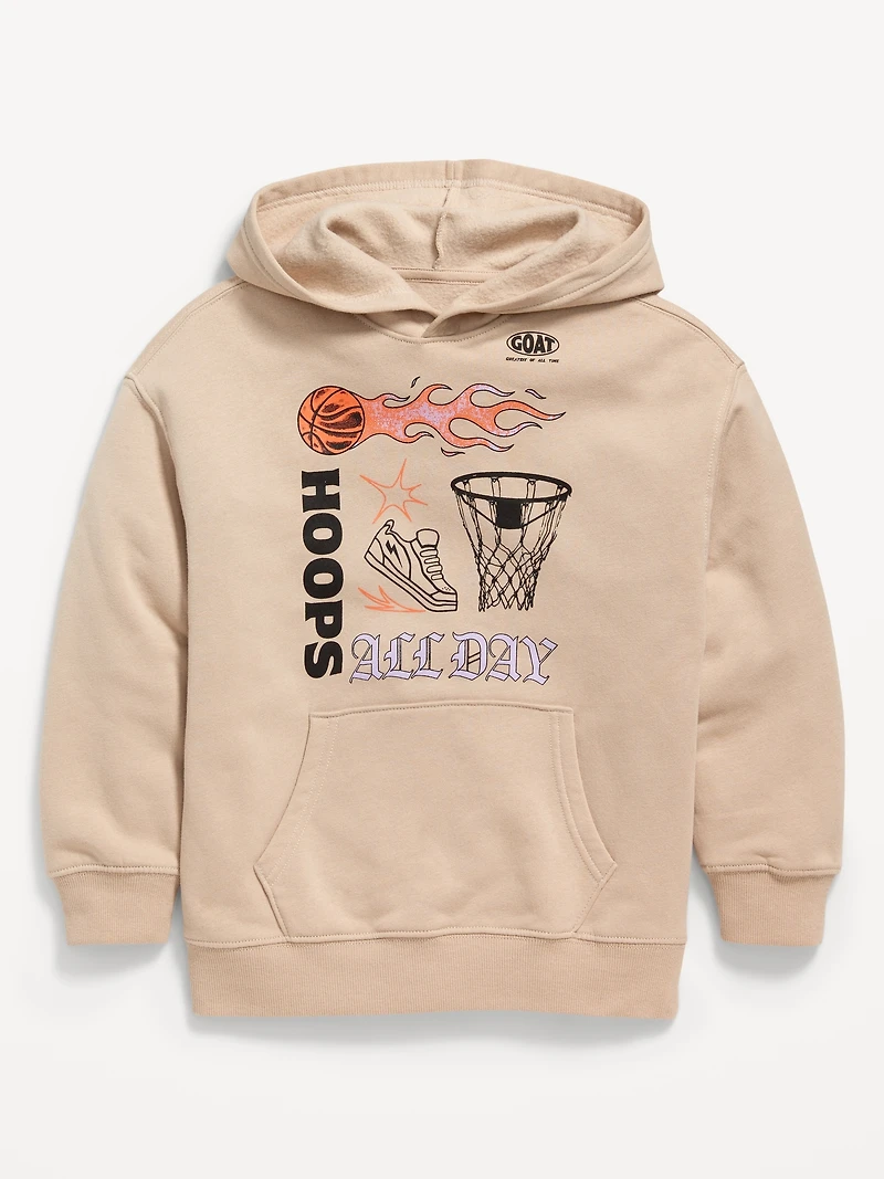 Favorite Fleece Oversized Graphic Pullover Hoodie for Boys