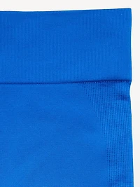 Fitted High-Waisted 7/8-Length Seamless Performance Leggings for Girls