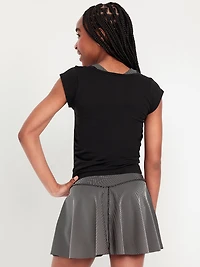 Fitted Ruched Seamless Performance Top for Girls