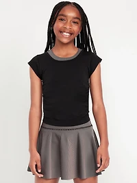 Fitted Ruched Seamless Performance Top for Girls