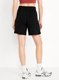 High-Waisted Bounce Fleece Shorts -- 8-inch inseam