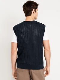 Open-Stitch Sweater Vest