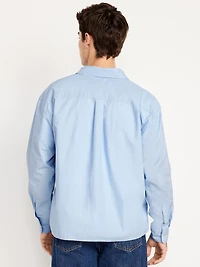 Oversized Cropped Poplin Shirt
