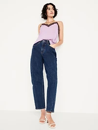 Lace-Trim Satin Cami Top