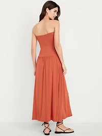 Fit & Flare Drop-Waist Maxi Dress