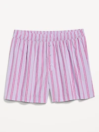 Poplin Boxer Pajama Shorts