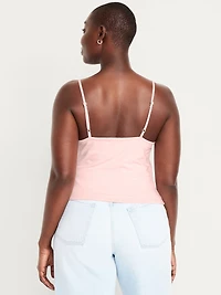 Fitted Double-Layer Cropped Cami Top