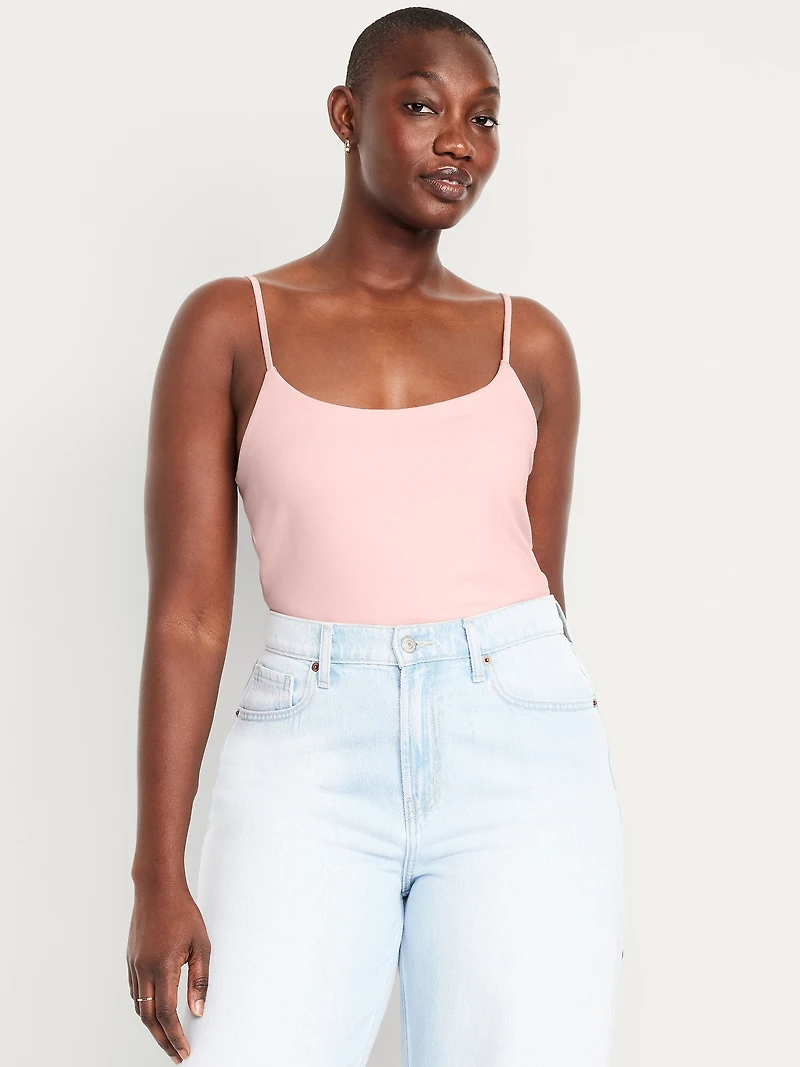 Fitted Double-Layer Cropped Cami Top