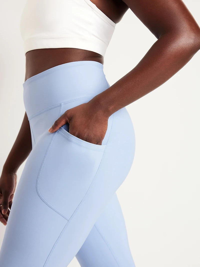 High-Waisted PowerSoft Crop Pocket Leggings