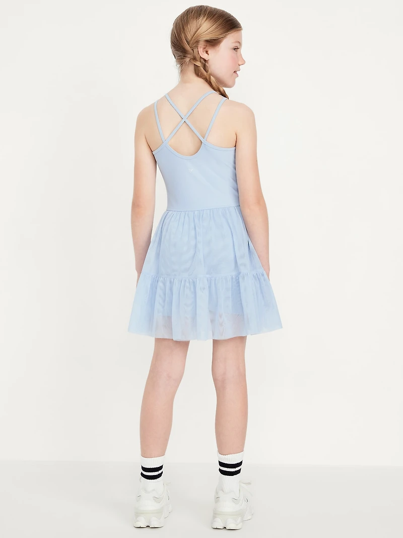 PowerSoft Sleeveless Tutu Athletic Dress for Girls