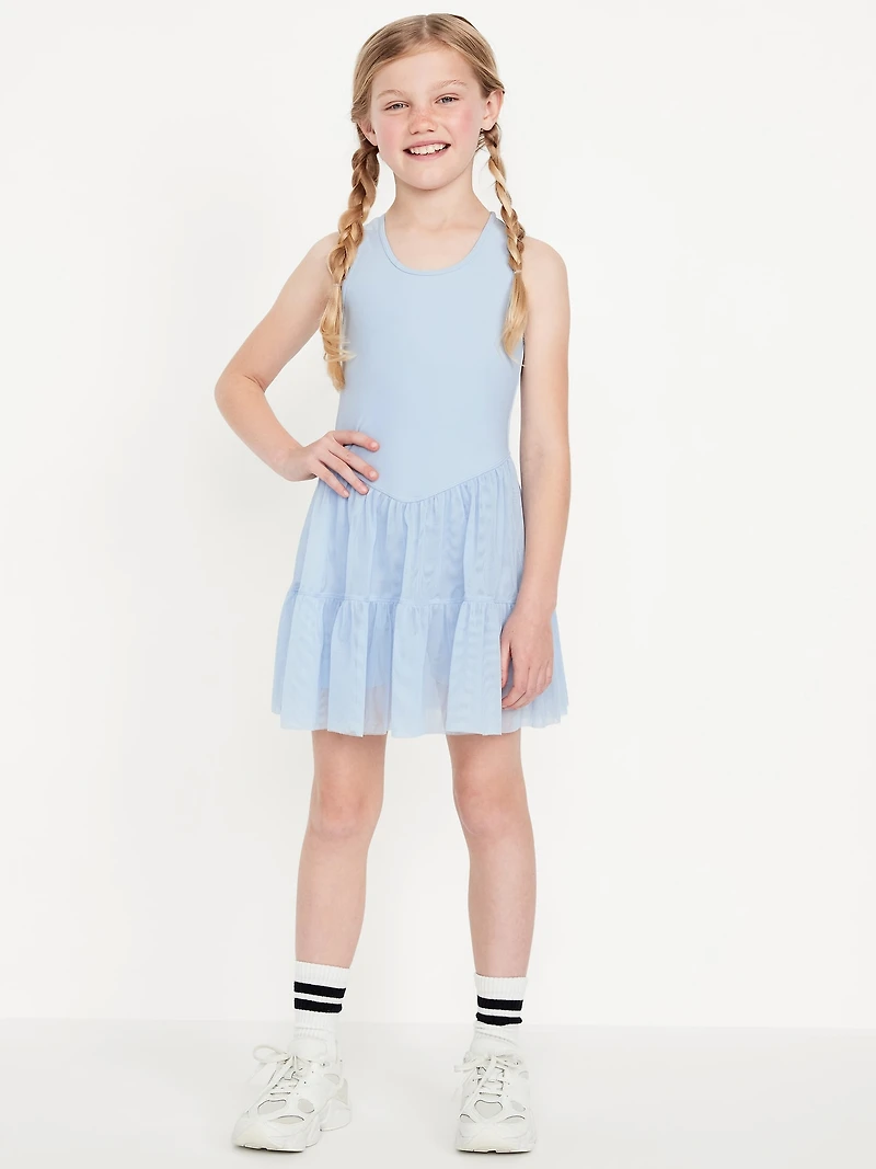 PowerSoft Sleeveless Tutu Athletic Dress for Girls
