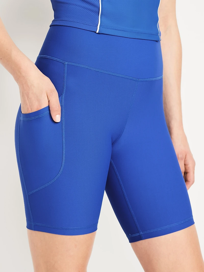 High-Waisted PowerSoft Biker Shorts -- 8-inch inseam