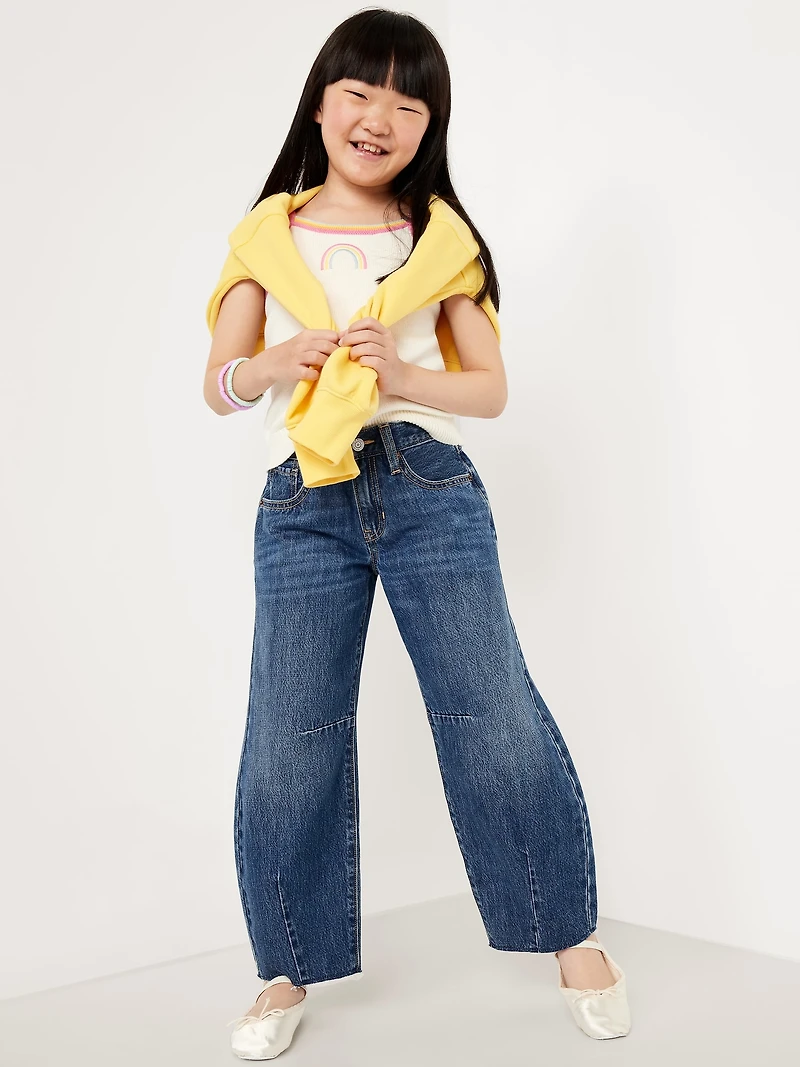 Super Baggy Barrel-Leg Jeans for Girls