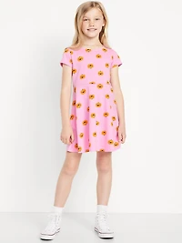 Short-Sleeve Fit and Flare Dress for Girls