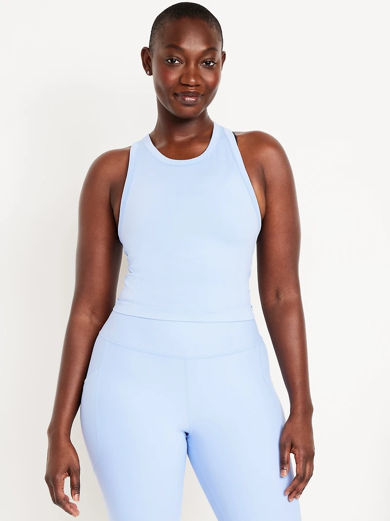 Fluid Seamless Fitted Crop Tank Top