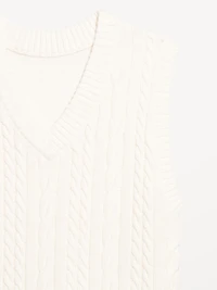 Wool-Blend Cable-Knit Vest