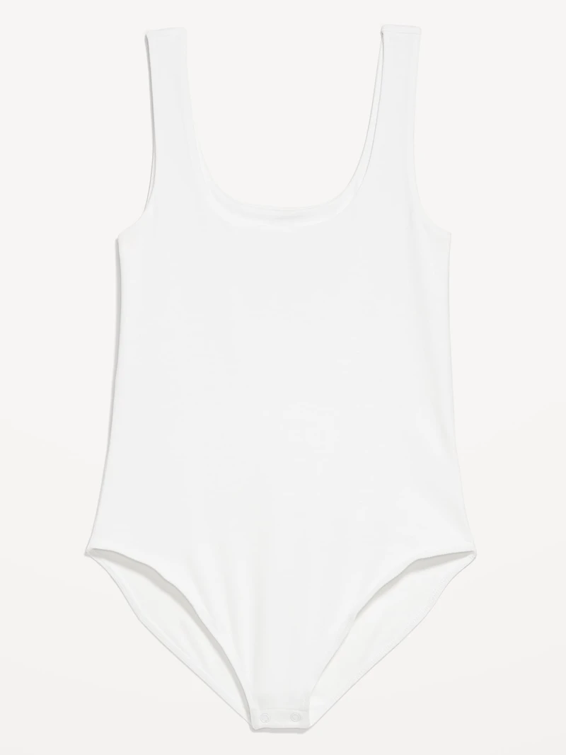 Double-Layer Scoop-Neck Bodysuit
