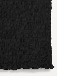 Sleeveless Smocked Crop Top