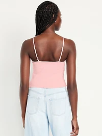 Fitted Double-Layer Cropped Cami Top