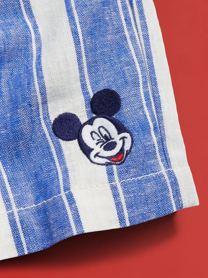 Old Navy x Disney© Mickey Mouse Knee Length Linen-Blend Shorts for Boys
