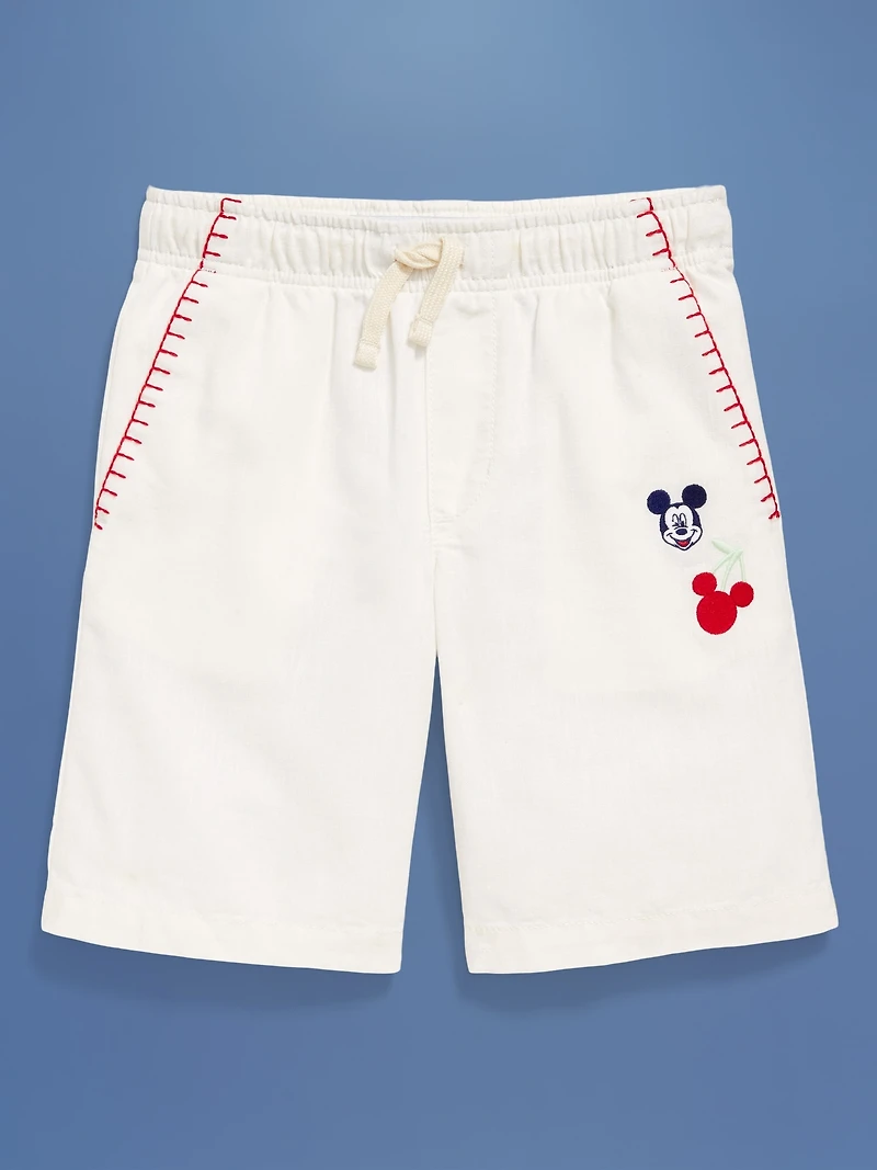 Old Navy x Disney© Mickey Mouse Knee Length Linen-Blend Shorts for Boys