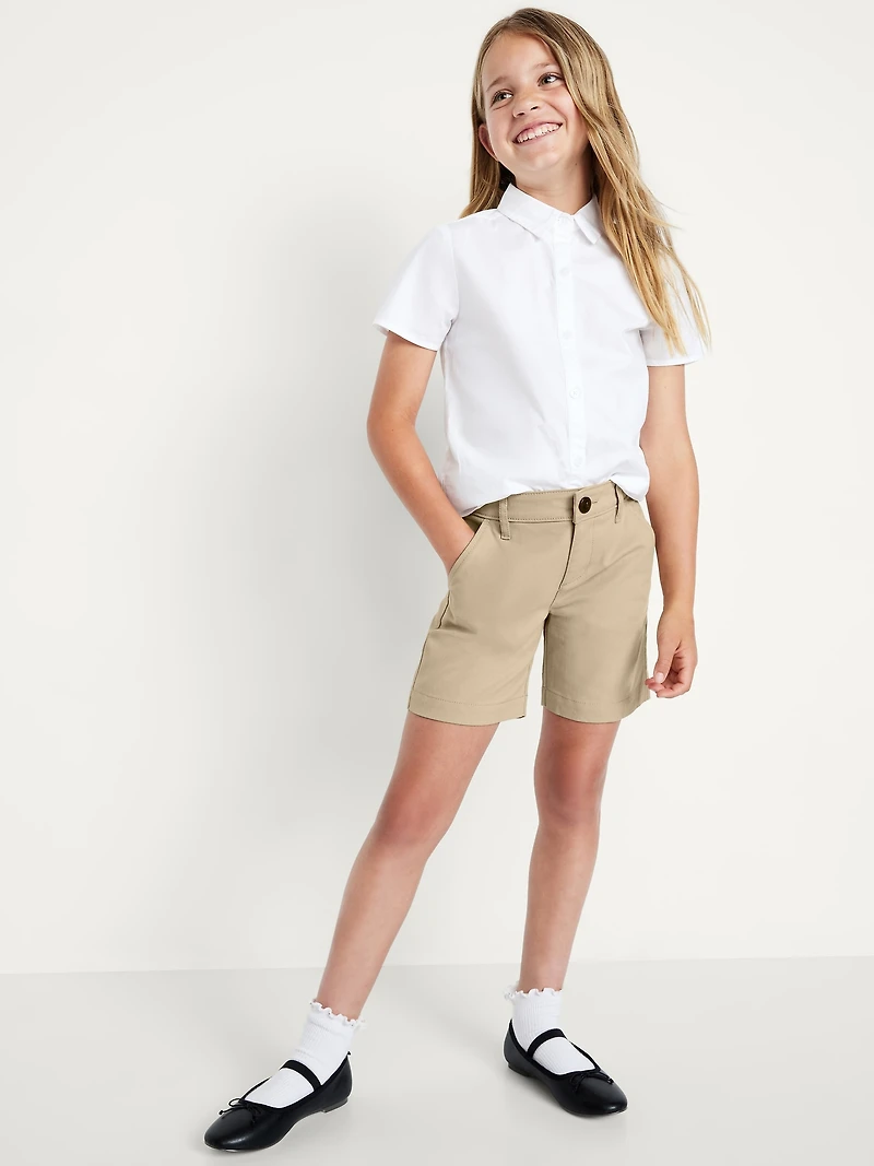 School Uniform Twill Bermuda Shorts for Girls