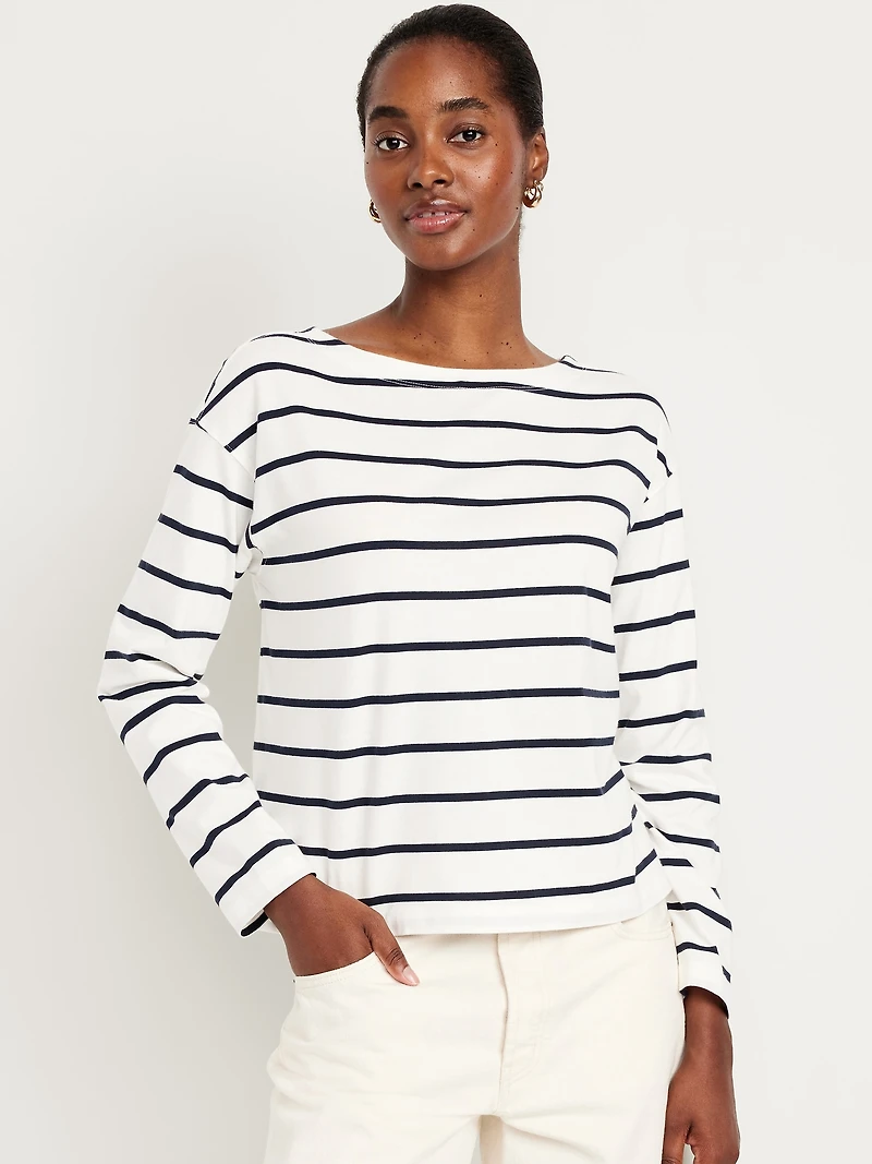 Long-Sleeve Mariner Loose T-Shirt