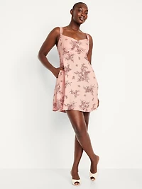 Fit & Flare Crepe Mini Dress
