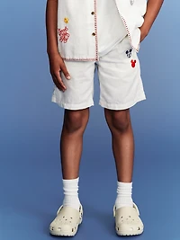 Old Navy x Disney© Mickey Mouse Knee Length Linen-Blend Shorts for Boys