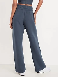 High-Waisted Bounce Fleece Wide-Leg Sweatpants