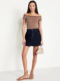 Off-Shoulder Lace-Trim Top